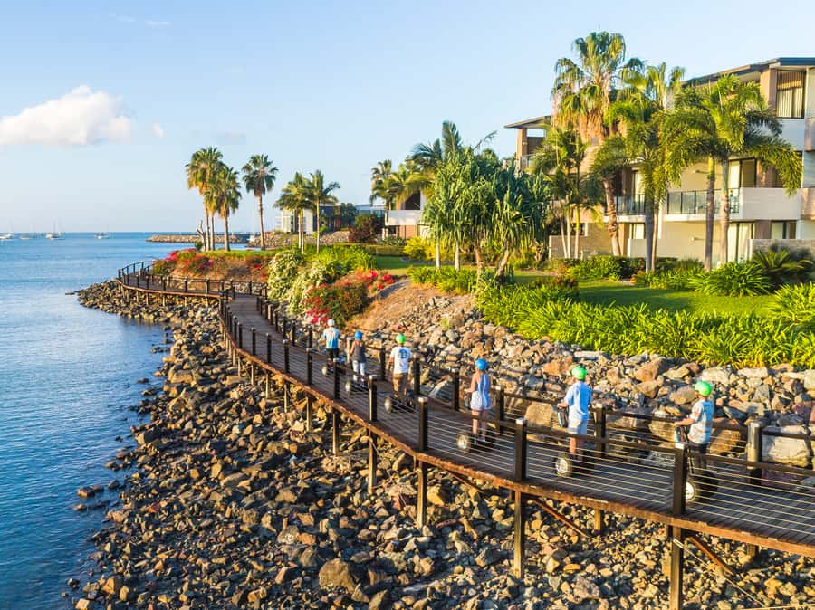 Airlie Beach: 3-Hour Sunset Segway Tour with Dinner - Coral Sea Marina and Shingley Beach