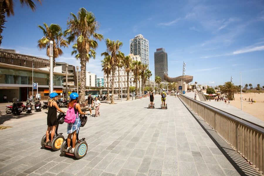Barcelona: City Highlights Guided Segway Tour - Columbus Monument and the road to Port Vell