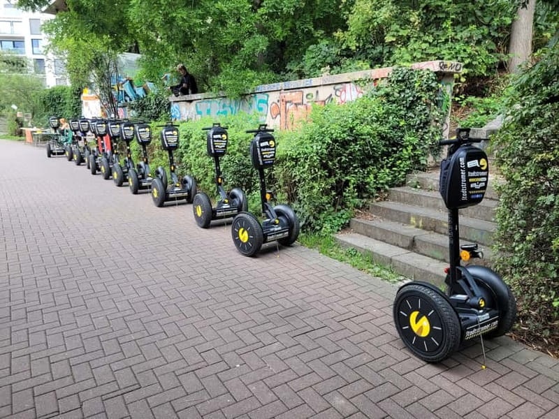 Leipzig: Segway tour, driving fun along sights with headsets - Indoor Segway training before the city ride
