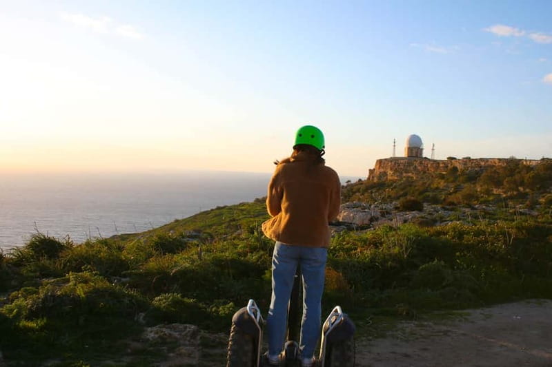 Malta: Dingli Cliffs & Buskett Gardens Segway Tour - Dingli Cliffs and the sunset stop