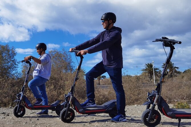 Maspalomas & Playa del Ingles: Rent or Guided Segway Tour - Riding toward the Maspalomas sand dunes