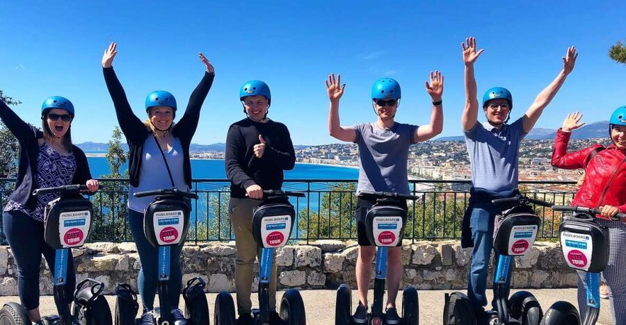 Nice: Private Segway Tour - Blue chairs, modern art, and the seafront