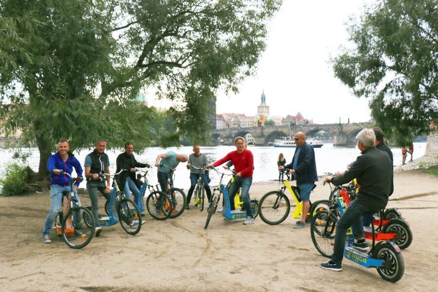 Prague: Grand Segway and eScooter Live Guided City Tour - Embassies, military offices, and Old Střešovice