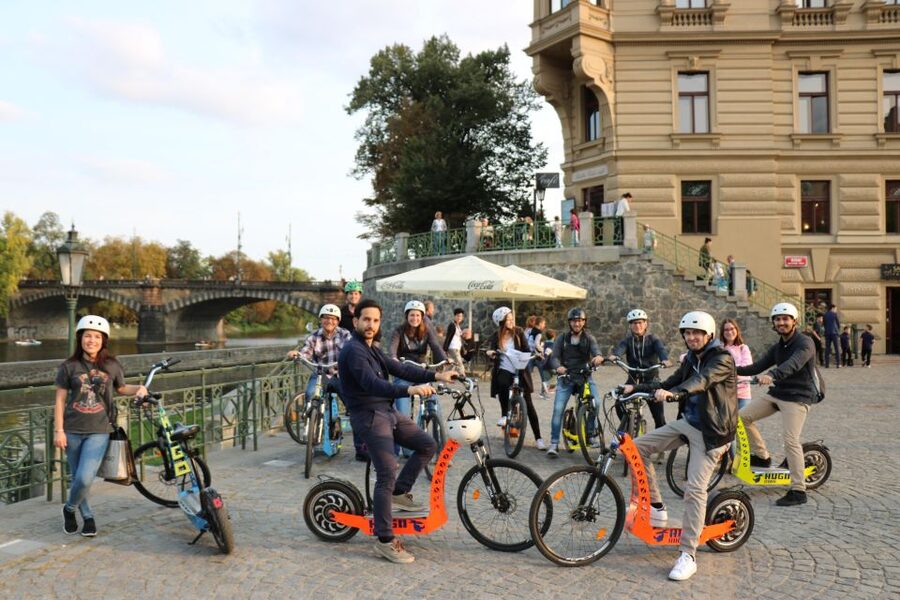 Prague: Grand Segway and eScooter Live Guided City Tour - Starting in Old Town and heading toward the river