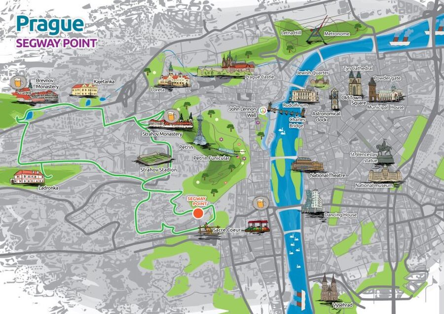 Prague Segway Tour with Oldest Monasteries and Free Taxi - What the guide adds to the ride
