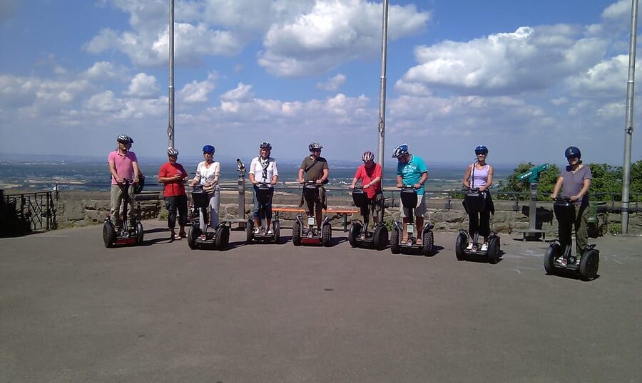 Segway Tour: Gerberbach, Schlosspark & Castle Weinheim - Following the new castle path toward Windeck