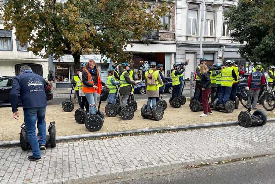 Segway tours Liège - Learning the Segway before the ride