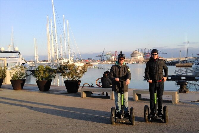 Valencia Beach Segway Experience – Private Tour" - The port, clock building, and Valencia’s seafront